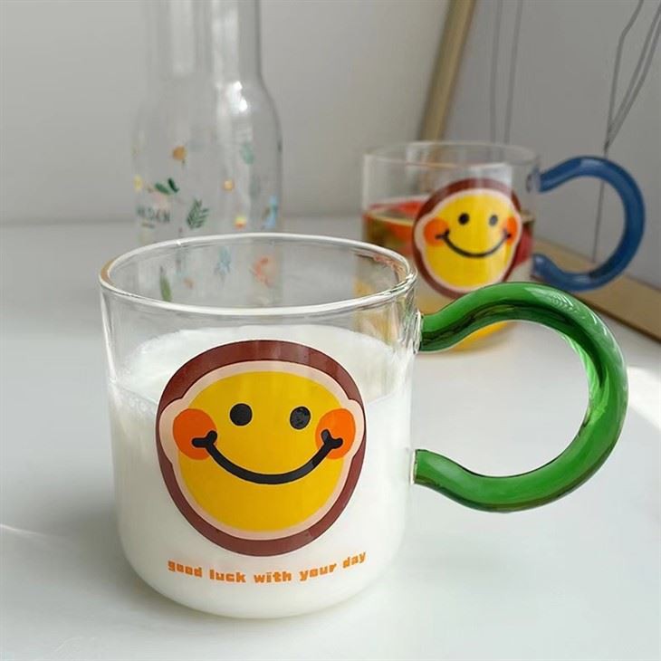 Smiley Milk Breakfast Cup