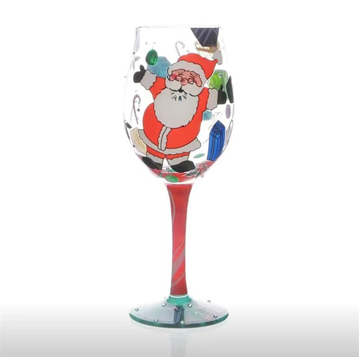 Festival Handpainted Wine Glass