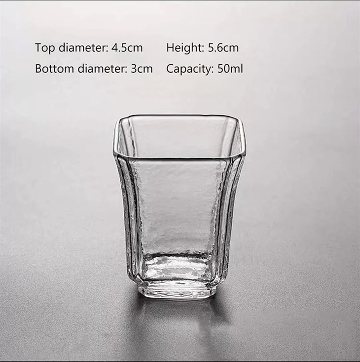 Glass Tea Cup From 1 To 2 OZ, Elegant Tea Cups For Chinese Teatime, Mini Cups For Gongfu Tea Ceremony, Tea Tumbler For Afternoon Tea